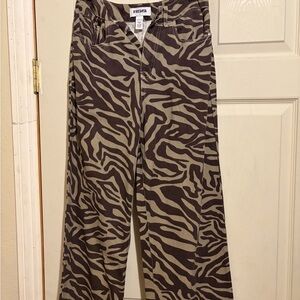 RSQ Brown and Tan Animal Print Pants